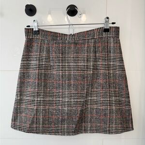 Plaid Women's Skirt - Black, White, Red